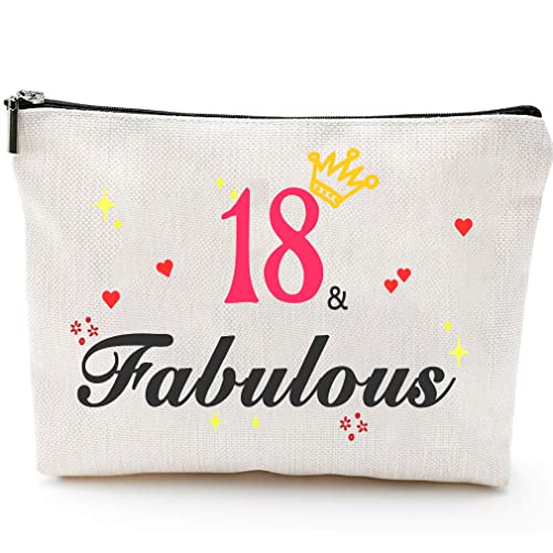 18. Geburtstag Geschenke für Mädchen Make-up Tasche Freundschafts Geschenke für besten Freund Lustige Bestie Geschenk Tochter Gschenke von Mutter Reise Kosmetiktasche von Tecreo