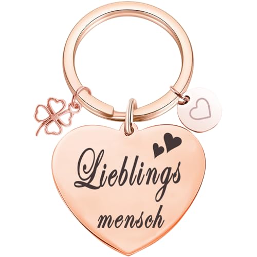 Lieblingsmensch Schlüsselanhänger für Freundin Schwester Ehefrau Mama Oma Familie Geburtstags Geschenk für Mädchen/Frauen, Muttertags Geschenk Jubiläums Geschenk, Rosa von Tecreo