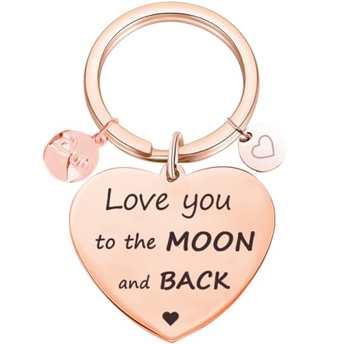 Love You To The Moon And Back Schlüsselanhänger Inspirierende Liebhaber Paar Ehefrau Freundin Tochter Schlüsselanhänger Geschenk Geburtstag Geschenk von Tecreo