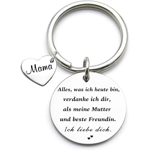 Mama Geschenk Alles, was ich heute bin, verdanke ich dir, als meine Mutter und beste Freundin. Schlüsselanhänger Best Mama Ever Schmuck Muttertag Geburtstag Geschenk Von der Tochter zur Mutter von Tecreo