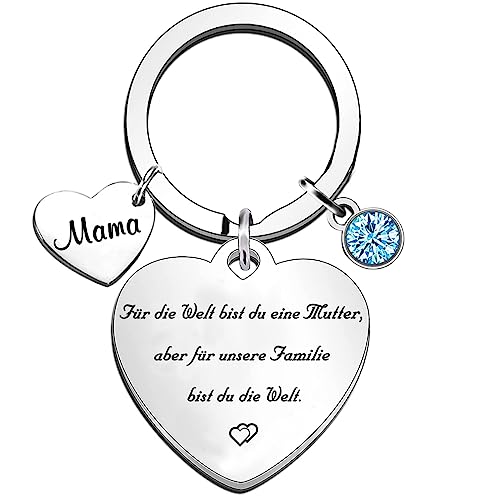 Mama Geschenk Für die Welt bist du eine Mutter, aber für unsere Familie bist du die Welt. Schlüsselanhänger Best Mama Ever Schmuck Muttertag Geschenk Geburtstag Geschenk Von Tochter/Sohn zur Mutter von Tecreo