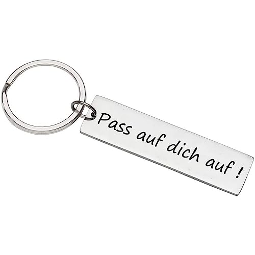 Pass auf dich auf! Silber Auto Schlüsselanhänger Geschenk zum Neue Fahrer Führerschein Geburtstag Frauen Mädchen Freundin Mama Tochter, Geschenke zum Führerschein Geburtstag von Tecreo