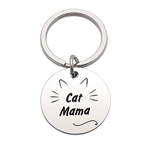 Tecreo Cat Mama Schlüsselanhänger für Mama Oma Familie Geburtstags Geschenk für Frauen Muttertags Geschenk für Katzenliebhaber von Tecreo