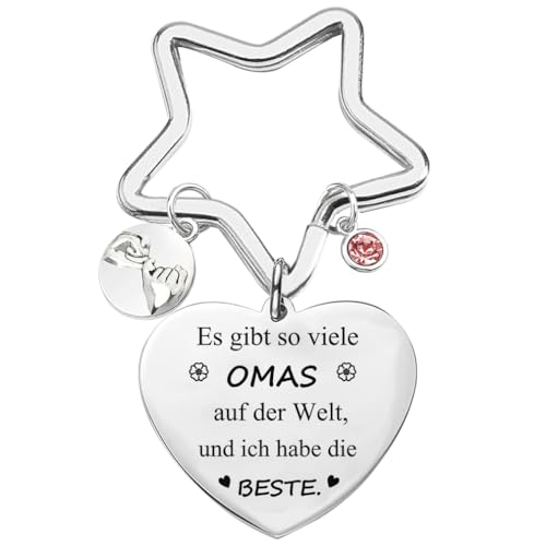 Tecreo Oma Geschenk Beste Oma der Welt Schlüsselanhänger Best Oma Ever Schmuck Muttertag Geschenk Geburtstag Geschenk von Enkelin an Oma von Tecreo