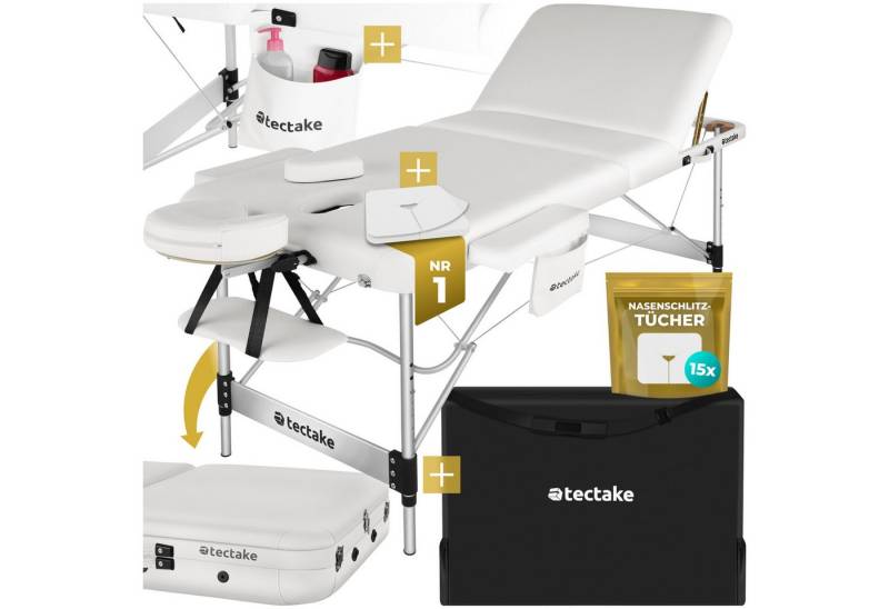 tectake Massageliege 3 Zonen Massageliege (Set, 1-St., mit Tragetasche), Breite 78 cm, Polsterung 5 cm von tectake