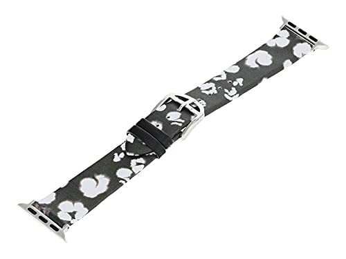 Ted Baker Apfelriemen aus Leder mit Blumenmuster 38/40, schwarz/weiß, Einheitsgröße von Ted Baker