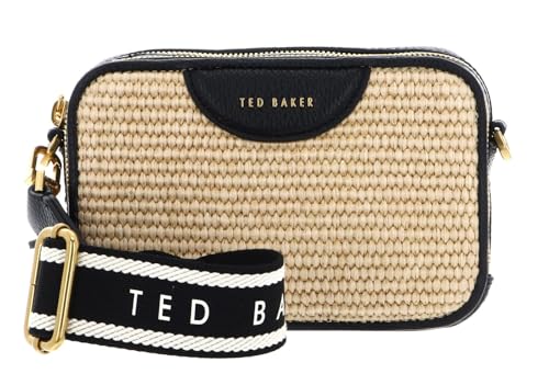 Ted Baker Baria Mini Webbing Faux Raffia Camera Bag Black von Ted Baker