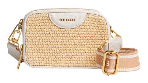 Ted Baker Baria Mini Webbing Faux Raffia Camera Bag Ecru von Ted Baker