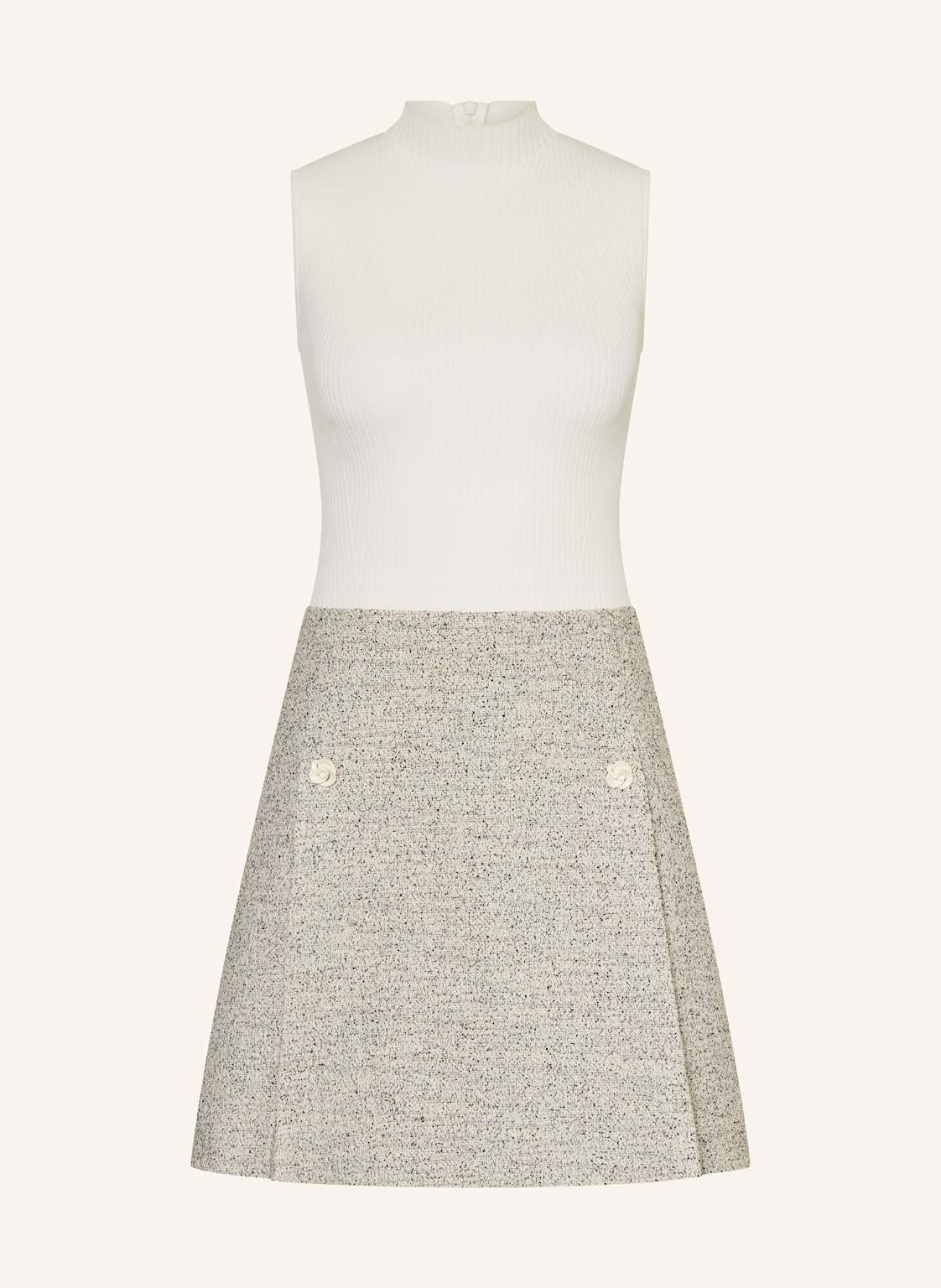 Ted Baker Bouclé-Kleid Ekaam Im Materialmix weiss von Ted Baker
