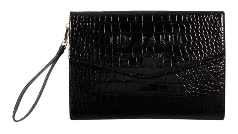 Ted Baker Clutch Crocey Croc Effect Envelope Pouch von Ted Baker