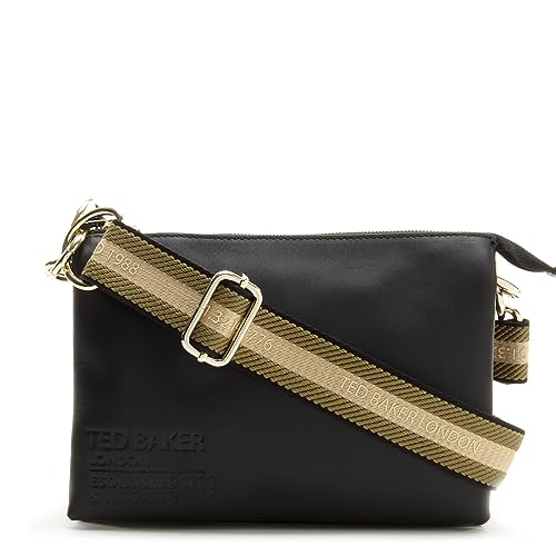 Ted Baker Damen Darceyy Umhängetasche aus Gurtband mit Markenlogo, Schwarz von Ted Baker