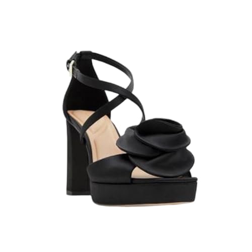 Ted Baker Damen Maddy Rose Sandale mit Absatz, Schwarzer Überlauf, 42 EU von Ted Baker