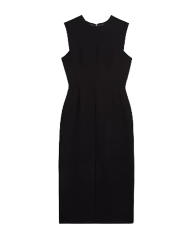 Ted Baker Damen Manabdl Tailored Midi Dress with Front Split Lässiges Business-Kleid, Schwarz, 42 von Ted Baker
