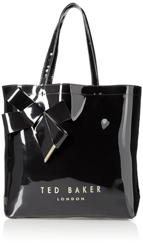Ted Baker Damen Nicon Shopper mit Schleife aus Vinyl, Schwarz von Ted Baker