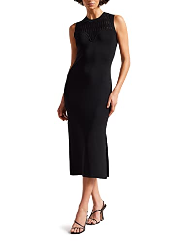 Ted Baker Damen Polyan Lässiges Kleid, Schwarz, 36 von Ted Baker