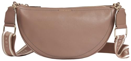 Ted Baker Damen Webbing Leather Half Moon Crossbody Bag Tasche, Taupe von Ted Baker