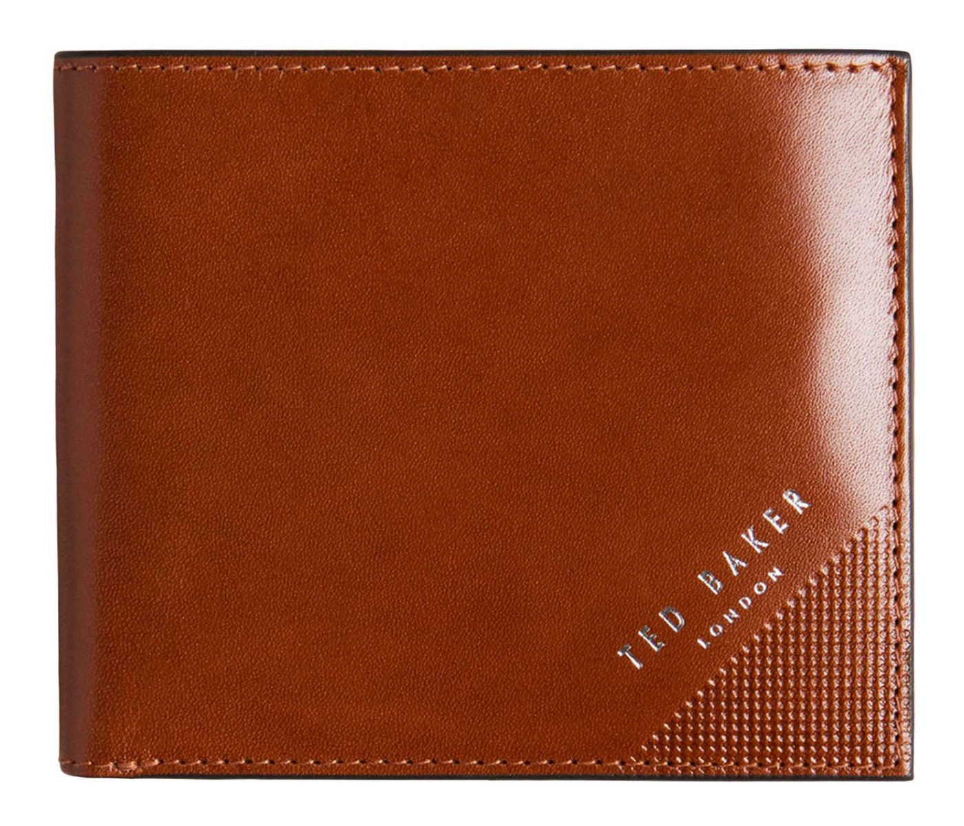 Ted Baker Geldbörse Embossed Corner Leather Bifold Coin Wallet, aus echtem Leder mit RFID-Blocker Schutz von Ted Baker