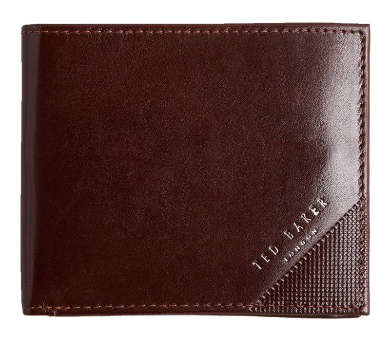Ted Baker Geldbörse PRUGS Leather Bifold Coin Wallet, aus echtem Leder mit RFID-Blocker Schutz von Ted Baker