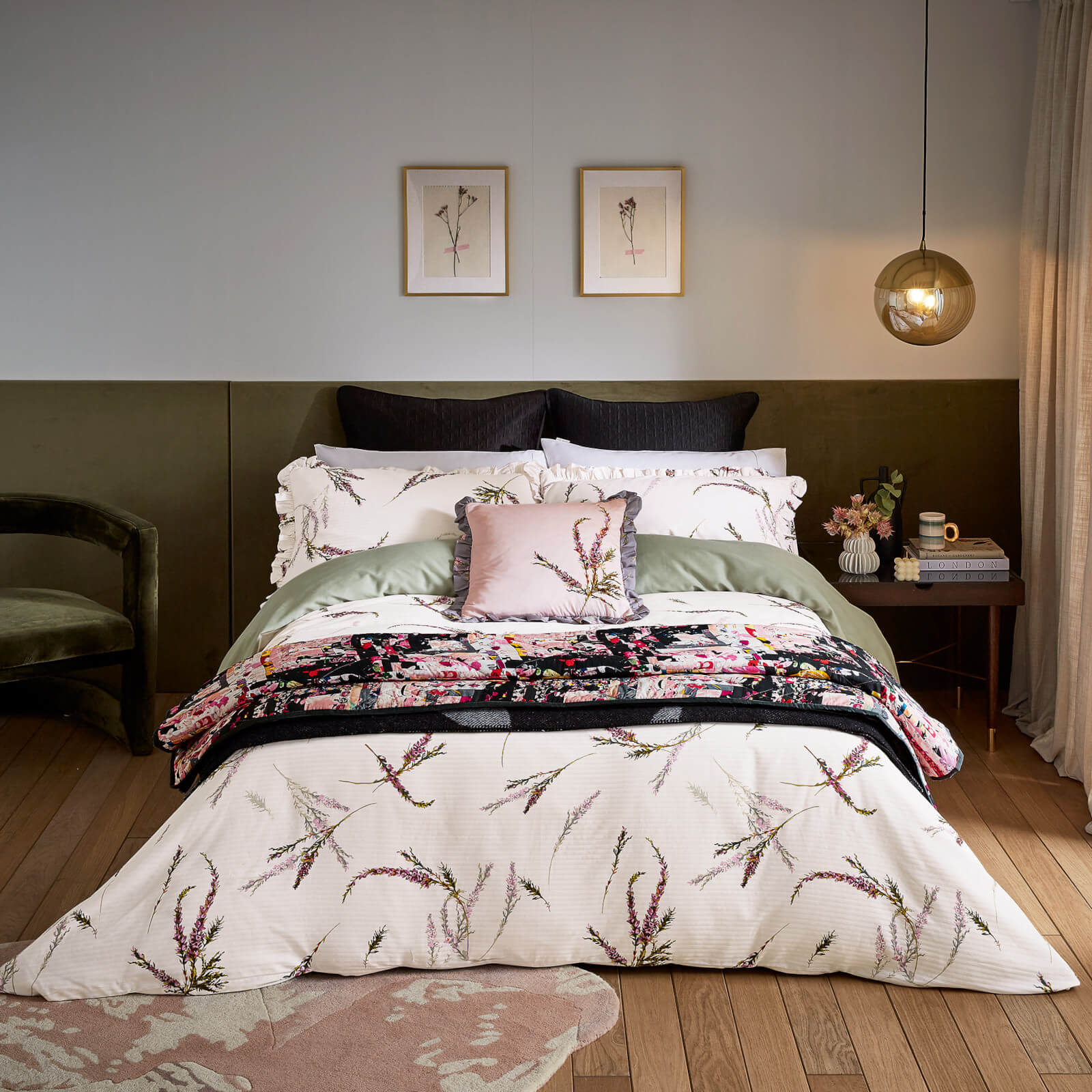 Ted Baker Heather Duvet Cover - Blush - Double von Ted Baker