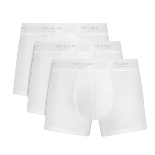 Ted Baker Herren 3-Pack Cotton Unterwäsche-Trunks, White/White/White1, M von Ted Baker