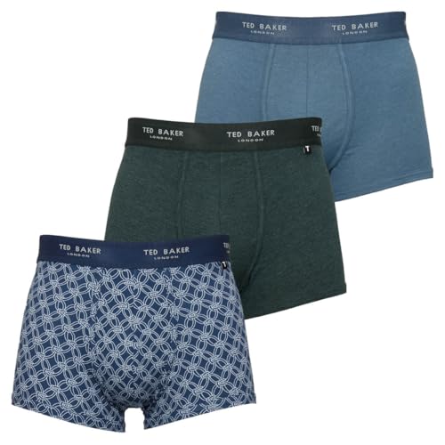 Ted Baker Herren-Boxershorts Dreierpack - Skarabäus/Teal/Seilkette Navy - L von Ted Baker