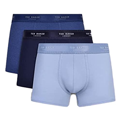 Ted Baker Herren 3er-Pack Baumwollunterhosen Badehose, Sodalith-Blau/Marineblau/Blauer Nebel, S von Ted Baker