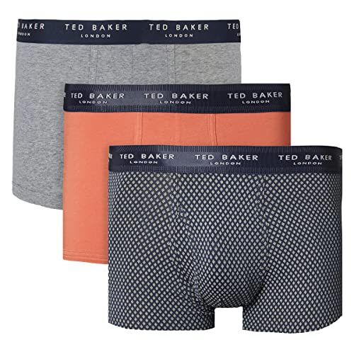 Ted Baker Herren 3er-Pack Boxer Briefs - Grau/Hot Sauce/Marine Holwood - S von Ted Baker