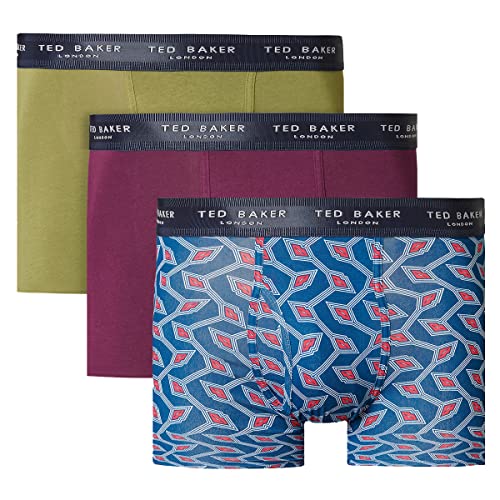 Ted Baker Herren 3er-Pack Boxer Briefs - Olive/Violett/Gibraltar Sea - S von Ted Baker