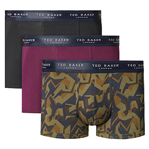 Ted Baker Herren 3er-Pack Boxer Briefs - Schwarz/Violett/Olive - XL von Ted Baker