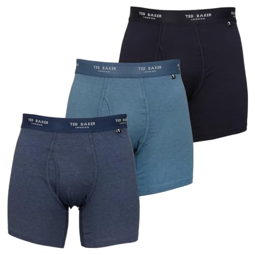 Ted Baker Herren 3er-Pack Boxershorts aus Baumwolle Retroshorts, Schwarz, L von Ted Baker