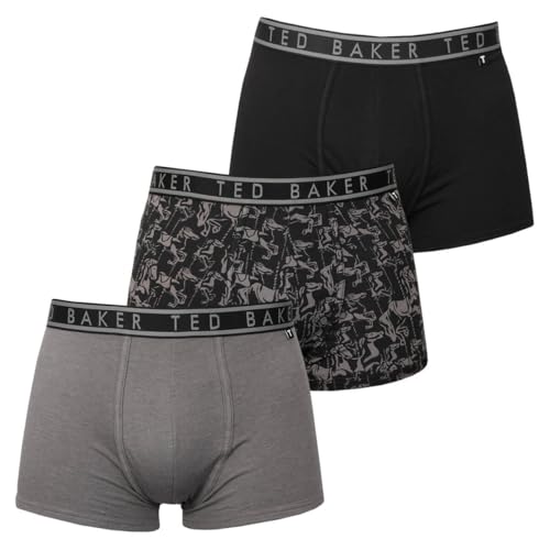 Ted Baker Herren-Boxershorts Dreierpack - Schwarz/Schwarz Acolin/Grau - M von Ted Baker
