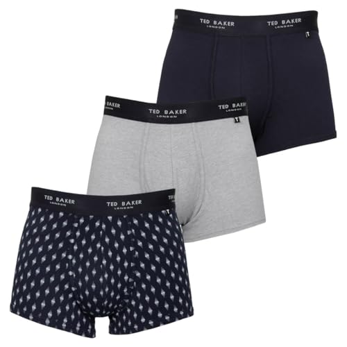 Ted Baker Herren-Boxershorts Dreierpack - blau/Grau/Verblasst Geo Navy - M Ted Baker Herren-Boxershorts Dreierpack - blau/Grau/Verblasst Geo Navy - M von Ted Baker
