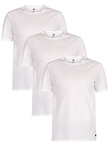 Ted Baker Herren Crewneck Stretch Cotton Tshirts, 3 Pack Baselayer-Shirt, Weiß/Weiß/Weiß, Groß von Ted Baker