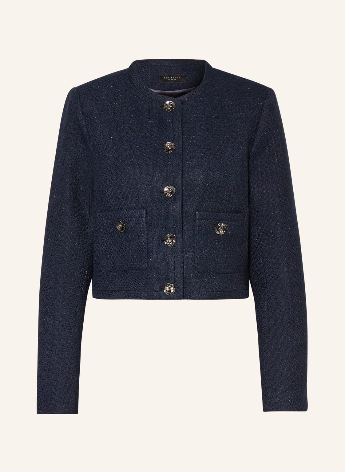 Ted Baker Kastenjacke Floxat Aus Bouclé Mit Glitzergarn blau von Ted Baker