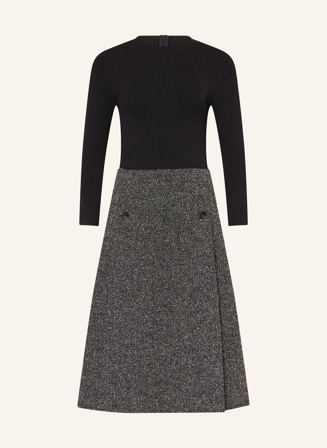 Ted Baker Kleid Ekaad Im Materialmix Mit 3/4-Arm schwarz von Ted Baker