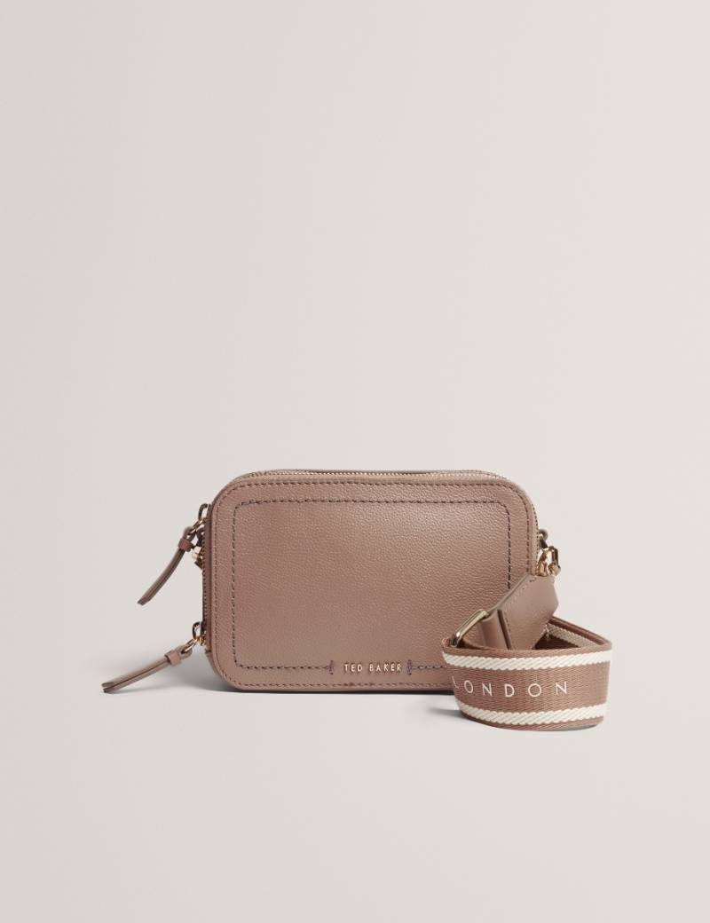 Ted Baker Linzie Webbing Leather Small Crossbody Camera Bag-Taupe von Ted Baker