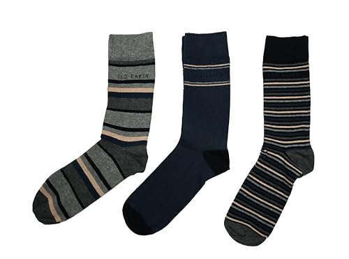 Ted Baker London Maxfff Herren-Knöchelsocken, Bio-Baumwolle, Größe 40-46, 3 Paar, gemischt, Einheitsgröße von Ted Baker