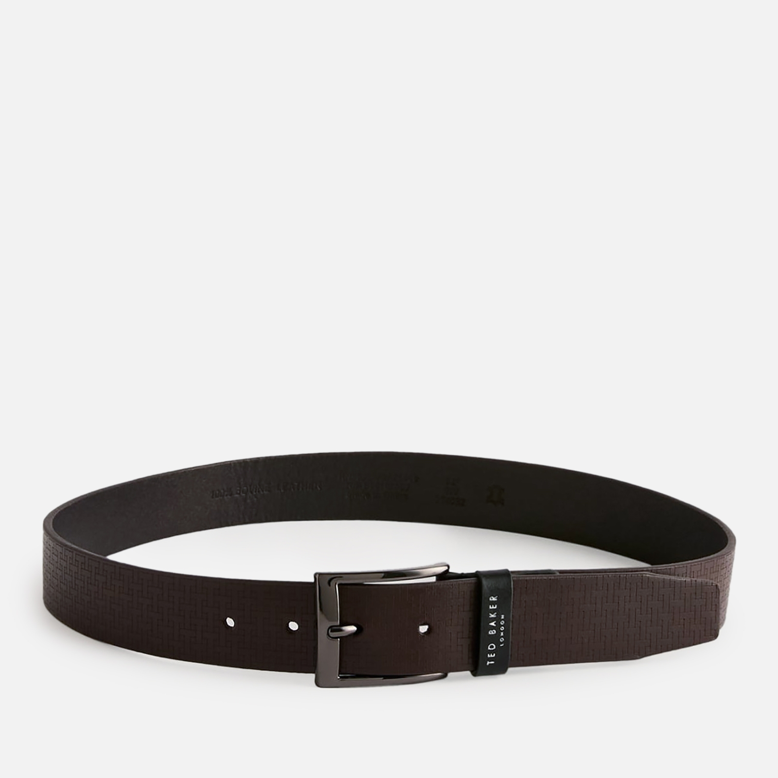 Ted Baker Hady Monogram Leather Belt - W40 von Ted Baker