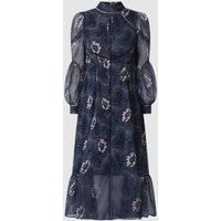 Ted Baker Midikleid aus Chiffon Modell 'Deluna' in Marine, Größe 40 von Ted Baker