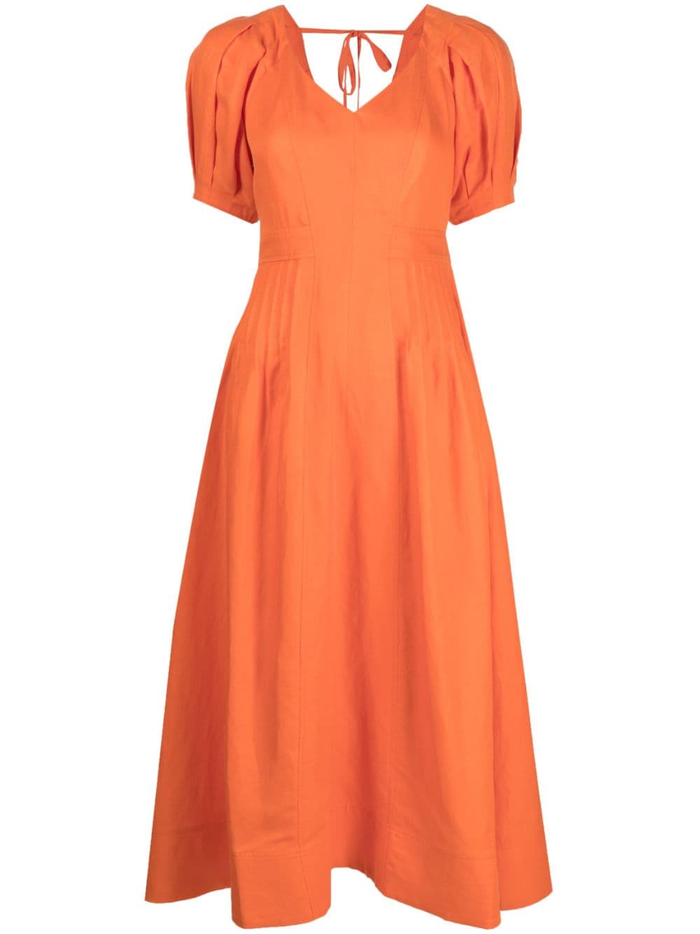 Ted Baker Midikleid mit Falten - Orange von Ted Baker