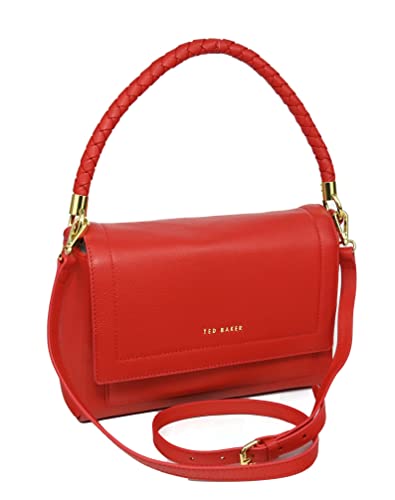 Ted Baker Pinola Schultertasche aus geflochtenem Leder in Orange, Schwarz von Ted Baker