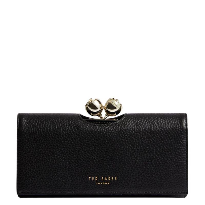 Ted Baker Roosali Rose Detail Leather Large Bobble Purse Black von Ted Baker