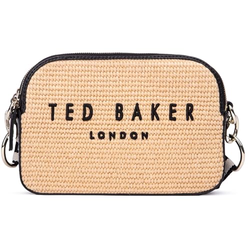 Ted Baker Stelio Branded Webbing Faux Raffia Camera Bag Black von Ted Baker