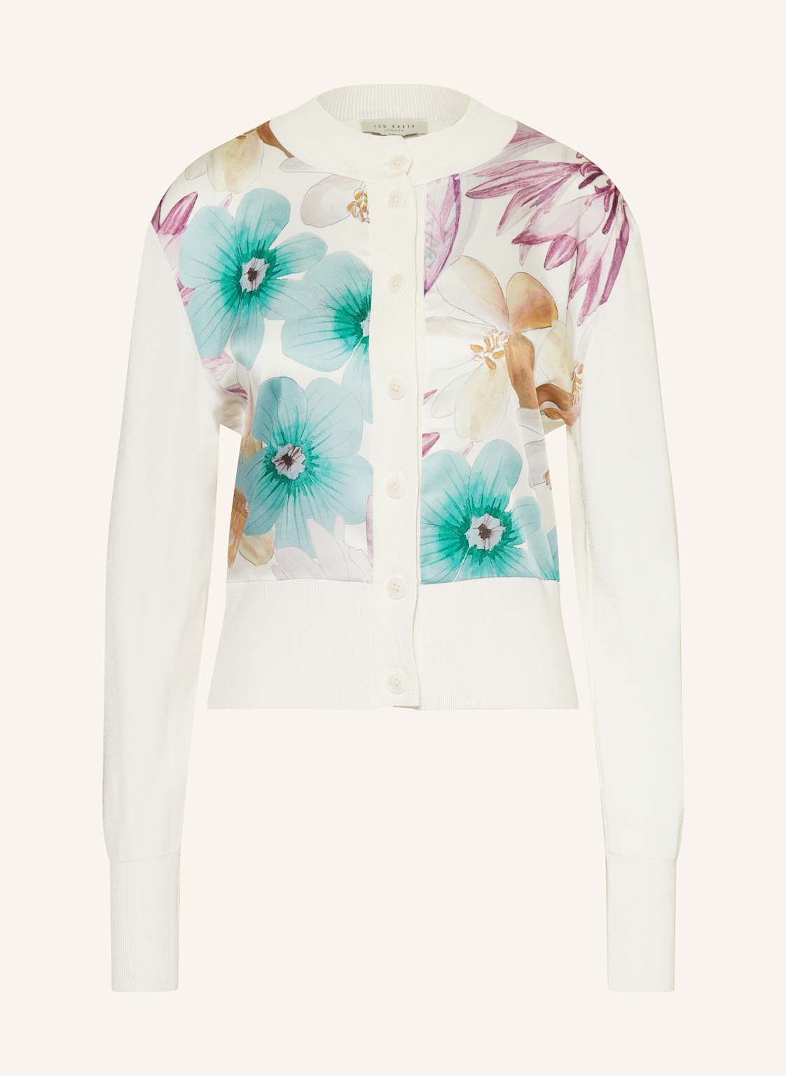 Ted Baker Strickjacke Varrla Im Materialmix weiss von Ted Baker