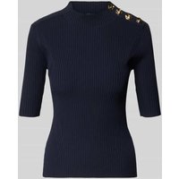 Ted Baker Strickshirt mit Zierknöpfen und 1/2-Arm in Marine, Größe 40 von Ted Baker