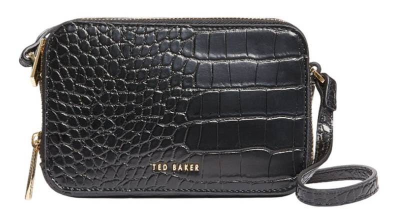 Ted Baker Umhängetasche Double Zip Croc Effect Mini Camera Bag von Ted Baker