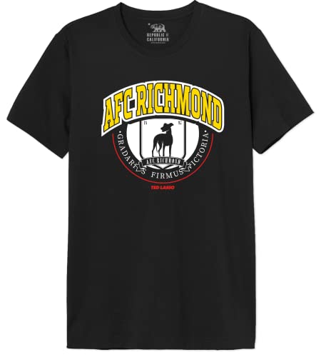 Ted Lasso « AFC Richmond » METEDLASTS009 T-Shirt Herren, Schwarz, Größe XS von cotton division