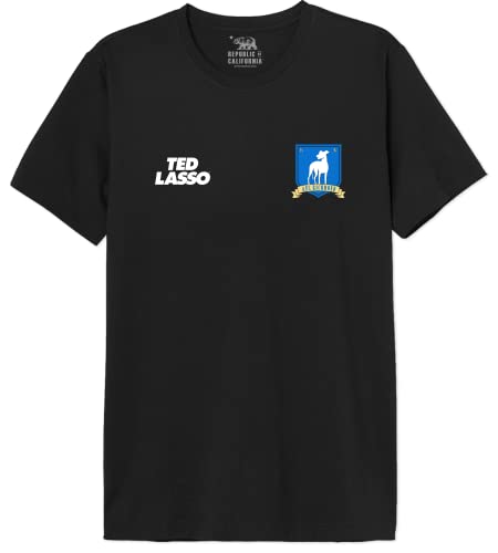 Ted Lasso « Badges » METEDLASTS011 T-Shirt Herren, Schwarz, Größe M von cotton division