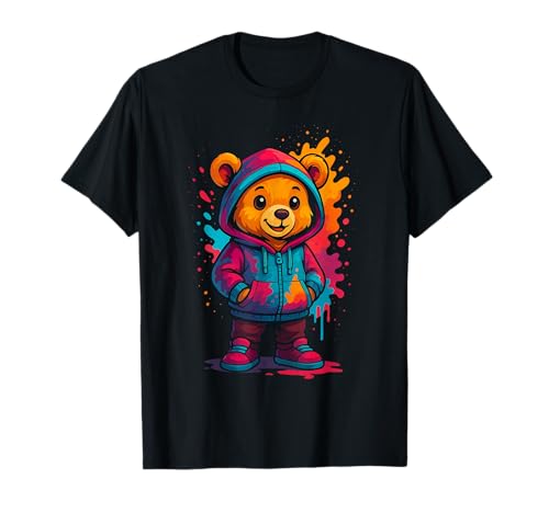 Bunter Teddybär-Liebhaber, ästhetisch, urbaner Teddybär, Damen T-Shirt Bunter Teddybär-Liebhaber, ästhetisch, urbaner Teddybär, Damen T-Shirt von Teddy Bear Art Streetwear Hip Hop Culture Kids Boy