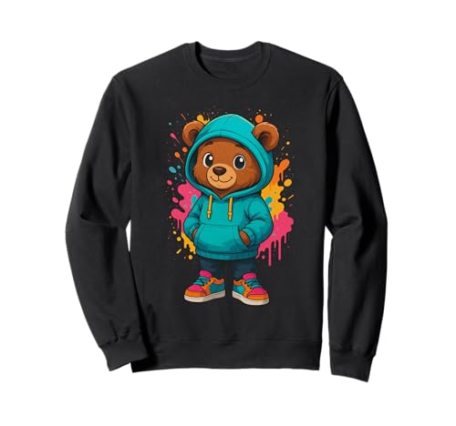 Bunter Teddybär-Liebhaber, ästhetisch, urbaner Teddybär für Mädchen Sweatshirt Bunter Teddybär-Liebhaber, ästhetisch, urbaner Teddybär für Mädchen Sweatshirt von Teddy Bear Art Streetwear Hip Hop Culture Kids Boy